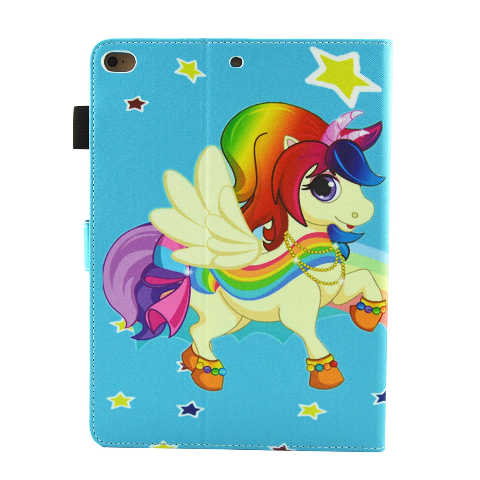 iPad Pro 10.5 Inch Case, Allytech PU Leather Slim Fit Kickstand Folio Flip Protective Auto Sleep Wake Smart Cover w/ Cards & Pencil Holder Shockproof Wallet Case for Apple iPad Pro 10.5",Unicorn Star