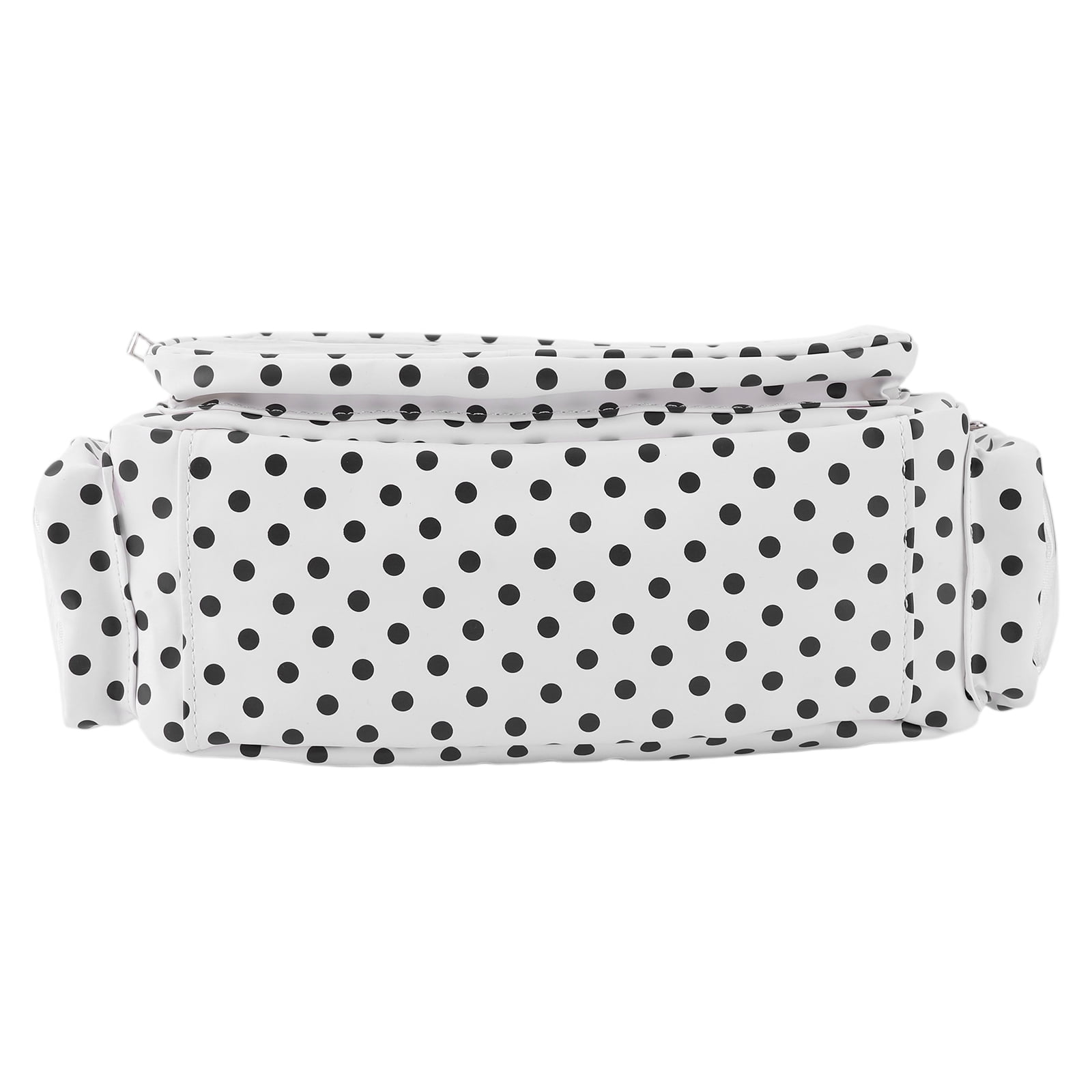 HUISZJ Polka Dot Crossbody Bag Ita bag, PU Leather Handbag with Adjustable Strap, Large Capacity Shoulder Bag for Work Travel Shopping, White