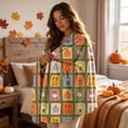 thumbnail image 5 of Halloween Sale Clearance!Fall Decorations for Home, Autumns Thanksgiving Flannel Throw Blanket 5 Cute Fall Patterns Plushs Blanket 70x100cm For Sofa Bed Camping Warm Light Weight Cover, 5 of 9