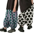 thumbnail image 4 of MXIEZI Boys Girls Cotton Summer Pants for 2-12 Years Unisex Cotton Breathable Long Pants Kids Toddler Printed Casual Trousers with Drawstring, 4 of 9