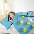 thumbnail image 4 of Feelyou Kids Sports Lover Full Size Comforter Sets, Eat Sleep Tennis Repeat Bedding Comforter Set, Cartoon Ball Gaming Gamer Reversible Bedding Sets, Breathable Home Decor, 3pcs, 4 of 8