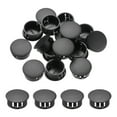thumbnail image 1 of Uxcell 32Pcs 19mm(3/4') Black Round Hole Plugs Nylon Plastic Flush Type Hole Plug Insert End Cap for Locking Hole Tube, 1 of 6