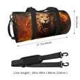 thumbnail image 2 of Pofeuu Cool Fire Lion Print Travel Duffel Bag,Sports Tote Gym Bag,Shoulder Weekender Overnight Bag for Women Gym Bag, 2 of 6