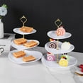 thumbnail image 3 of 3 Tier Ceramic Cake Stand Wedding, Dessert Cupcake Stand for Tea Party Serving Platter, 3 of 6