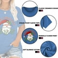 thumbnail image 5 of Anbech Christmas Trees Shirt Women Plus Size Graphic Top Merry Christmas Letter Short Sleeve Tshirt, 5 of 8