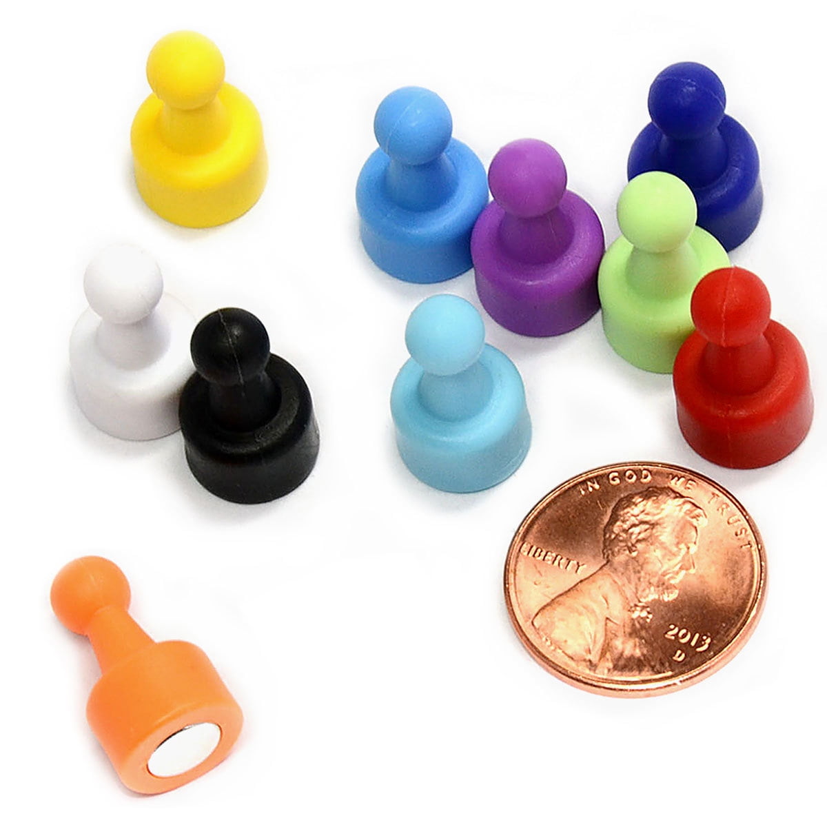 12 Ct. NeoPin® Assorted Color Push pins Super Strong