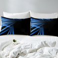 thumbnail image 4 of Erosebridal Futuristic Abstract Fitted Sheet Full, Gradient Geometric Bedding Set Full Size, Hippie Striped Decor（No Top Sheet）, 4 of 6