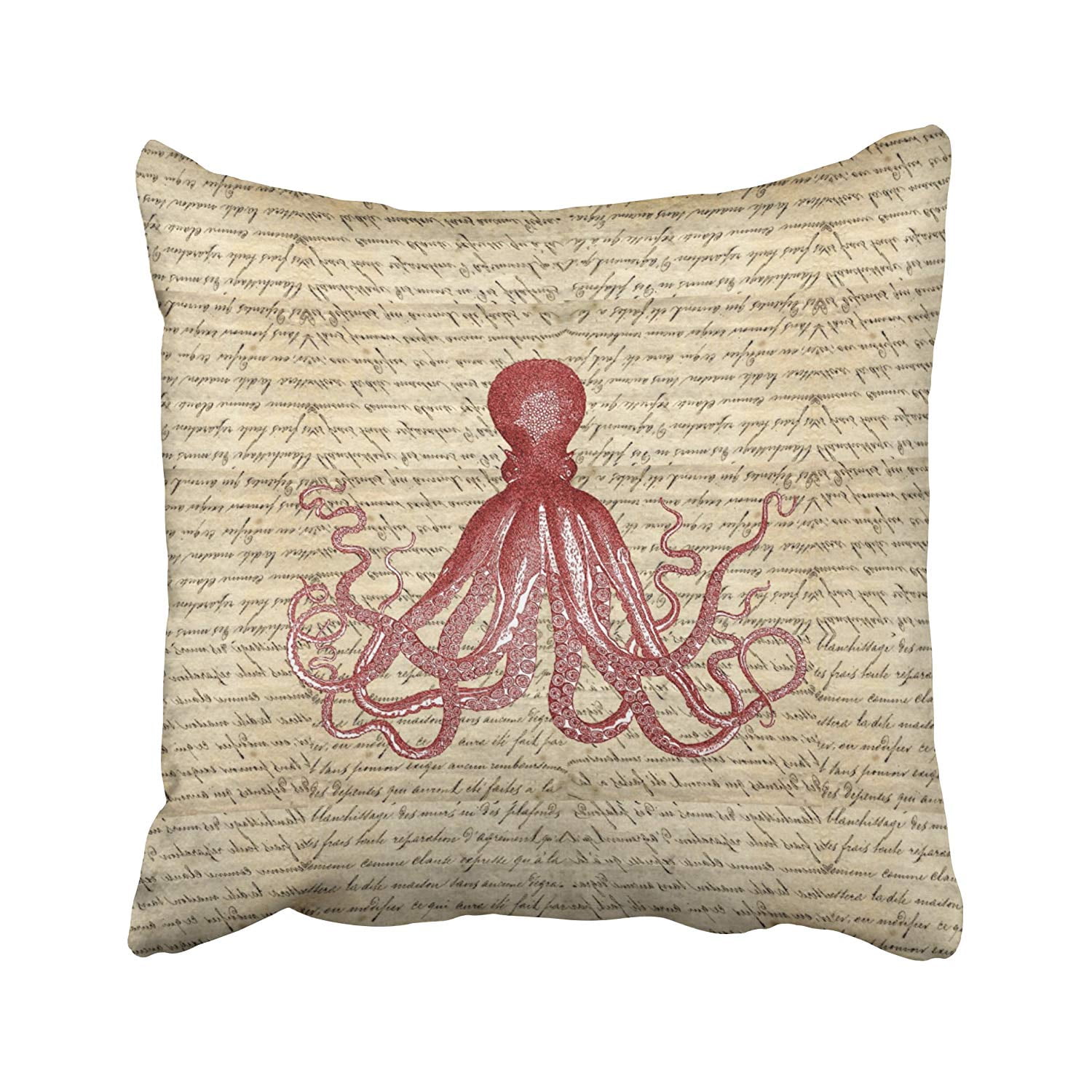 BPBOP art vintage octopus lumbar Pillowcase Pillow Cover 18x18 inches
