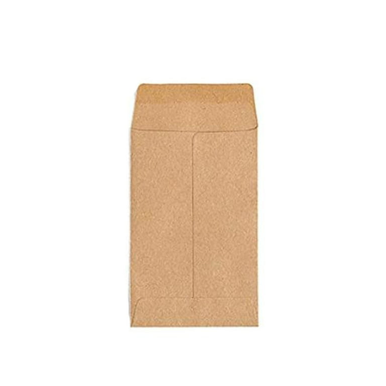 xflyxin 100 Pack Coin Envelopes 3.23×4.53, Kraft Small Coin Envelopes, Brown Kraft Small Envelopes,Fully Sealed Seed Envelope; Seed Envelopes, Mini