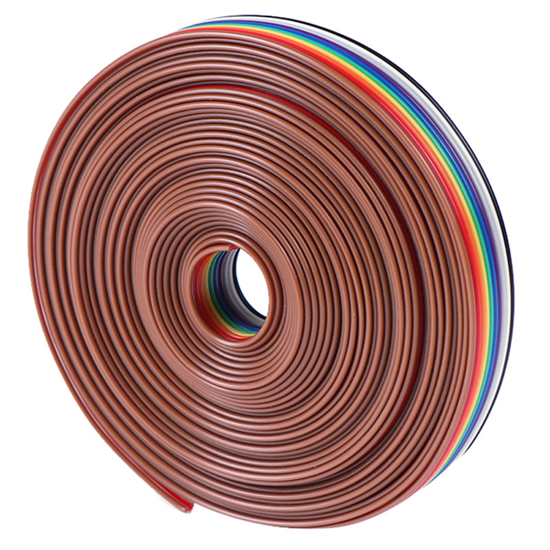 5 meters/lot Ribbon Cable 10 WAY Flat Cable Color Rainbow Ribbon Cable WEX 