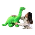 thumbnail image 7 of American Made Big Plush Brand Giant Stuffed Green Dinosaur, Soft Giant Stuffed Brontosaurus 48 inches wide 30 inches tall Made in USA, 7 of 7