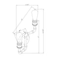 thumbnail image 3 of 7064-02-32-Forte Lighting-Uccelo - 2 Light Wall Sconce-15 Inches Tall and 10 Inches Wide-Antique Bronze Finish, 3 of 3