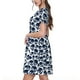 thumbnail image 2 of Balery black Skull white Vestidos sueltos de manga corta para mujer, vestidos de verano 2025, vestidos casuales de corte A con vuelo., 2 of 6