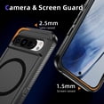 thumbnail image 3 of Dteck Magnetic Case for Google Pixel 9 Pro XL Compatible with Magsafe Dual Layer Military-Grade Protection Heavy Duty Shockproof Rugged Protective Cover for Google Pixel 9 Pro XL,Black, 3 of 7