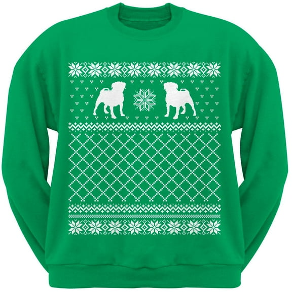 Pug Red Crew Neck Sweatshirt