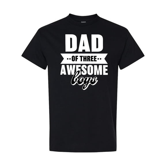 Inktastic Father's Day Dad of 3 Awesome Boys T-Shirt