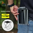 thumbnail image 4 of Tabouret de Camping Pliable en Alliage d'Aluminium Léger de Qualité Supérieure – Chaise Portable Robuste pour la Pêche en Plein Air, la Randonnée, les Voyages et l'Entraînement, Conception Compacte Gain de Place, Construction Robuste, Doré (Grand, 4 of 6