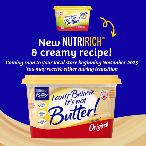 Not Butter! 15oz | Low-fat margarine for grocery retail - Walmart