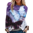 thumbnail image 1 of Blusa suelta informal con cuello redondo y manga larga para mujer Fridja  czfsfas2888, 1 of 5