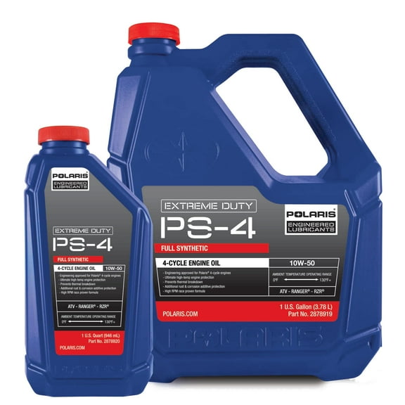 Polaris OEM PS-4 Extreme-Duty Full-Synthetic Oil, Qty 1