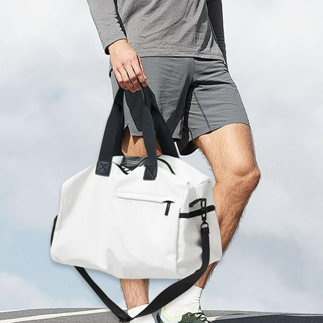 Colaxi Sac de Sport Léger pour Week-End Entraînement Physique Voyage d'Affaires Pique-Nique Randonnée Blanc