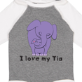 thumbnail image 4 of Inktastic I Love my Tia Elephant Purple Boys or Girls Long Sleeve Baby Bodysuit, 4 of 5