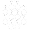 thumbnail image 2 of Tie Hanger 10Pcs Scarf Organizer for Closet Use with White Finish, 2 of 5