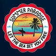 thumbnail image 6 of Wild Bobby Summer Paradise Let the Sea Set You Free Unisex Hoodie Sweatshirt, 6 of 6