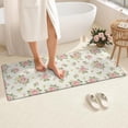 thumbnail image 4 of Pioneer Flower Floral Print Pattern Bathroom Rugs Mat, Non Slip Microfiber Bathroom Rug with Rubber Backing, Soft Mats for Bathroom Floor Tub Shower, 24"x60", 4 of 5
