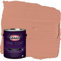 Glidden One Coat Exterior Paint   Primer Orange Essential / Orange, Semi-Gloss, 1 Gallon