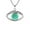 Green turquoise, variant on Mystical All-Seeing Eye Red Coral Sterling Silver Pendant Necklace