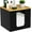 Black 1, variant on Drawer Disposable Face Towel Holder Box, Acrylic Facial Towel Container for XL Clean Skin Club, Large Disposable Face Towels Storage with Bamboo Lid, for Bathroom, Vanity Makeup, Black