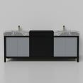 thumbnail image 6 of Zilara 84 in W Black and Grey Double Bath Vanity, Castle Grey Marble Top and Faucet Set, 6 of 12