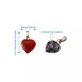 thumbnail image 3 of U8MO 20pcs Natural & Synthetic Mixed Gemstone Charms Heart Stone Pendants 12.5~13mm, 3 of 8