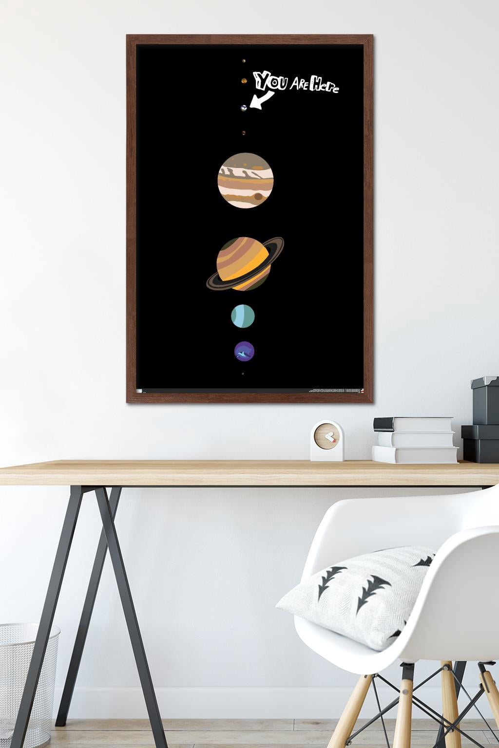 The Big Bang Theory - Planets Wall Poster, 22.375" x 34", Framed