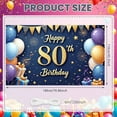 thumbnail image 2 of Gold Glitter Happy 80th Birthday Banner Colorful Balloons 80th Birthday Display Fireworks Gift Boxes Birthday Backdrop for 80th Birthday Party Indoor Party Photo Shoot, 2 of 9