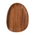 thumbnail image 1 of Oval Wooden Tray Dinner Plates Kitchen Tableware for Party Snacks Dried Fruits, 1 of 10