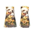 thumbnail image 7 of Yiaed Cute Panda Sunflower Print Women's Sleeveless Dress, Loose Fit Summer Dress, Casual Sleeveless Dress for Women, 7 of 7