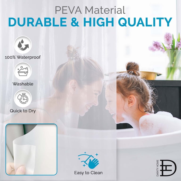 Dainty Home Heavy Weight Shower Curtain Liner Clear photo 2