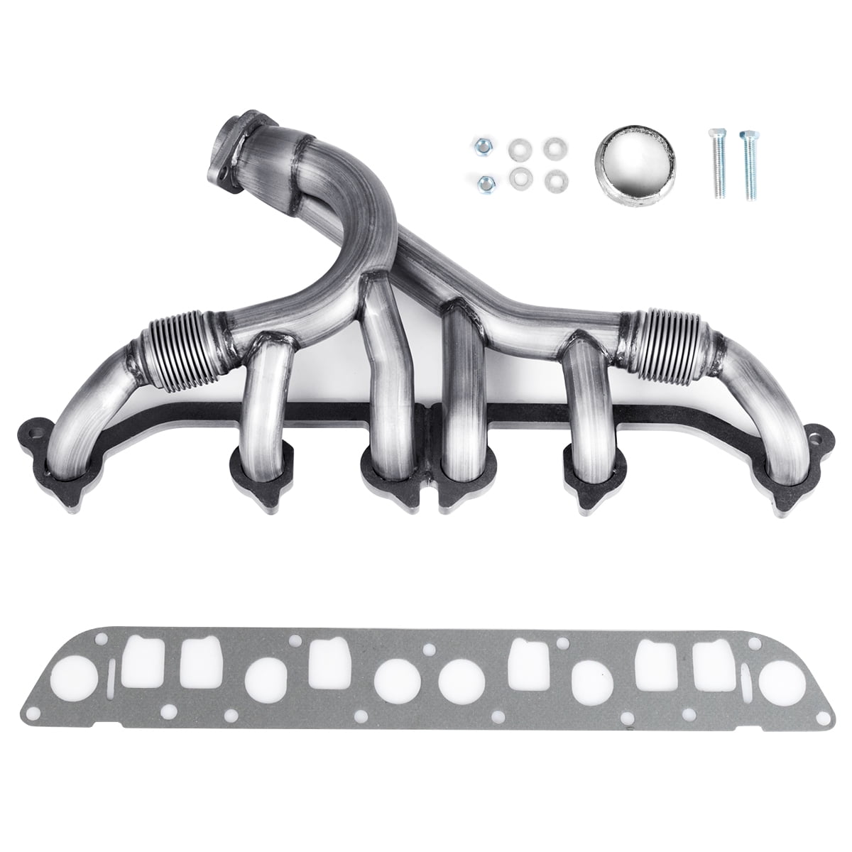 Costway Exhaust Manifold Kits Set Stainless Steel for Jeep Wrangler Grand  Cherokee 4.0L - Walmart.com