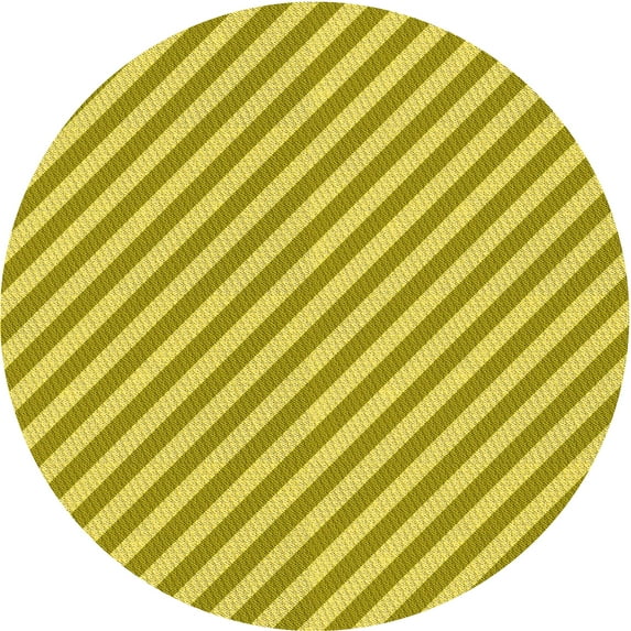 Ahgly Company Indoor Square Patterned Banana Yellow Area Rugs, 3' Square