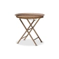 thumbnail image 2 of Baxton Studio Sabah Traditional Moroccan Inspired Matte Antique Gold Finished Metal Foldable Accent Tray Table, 2 of 7