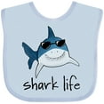 thumbnail image 3 of Inktastic Shark Life Fun Shark with Sunglasses Boys or Girls Baby Bib, 3 of 4