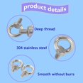thumbnail image 3 of Lifting Accessory,Lifting Ring Bolts Stainless Steel Construction Hardware Marine Counterweight Bolts M5*10-10PCS, 3 of 5
