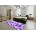 thumbnail image 5 of Ahgly Company Machine Washable Indoor Square Transitional Mauve Purple Area Rugs, 5' Square, 5 of 7