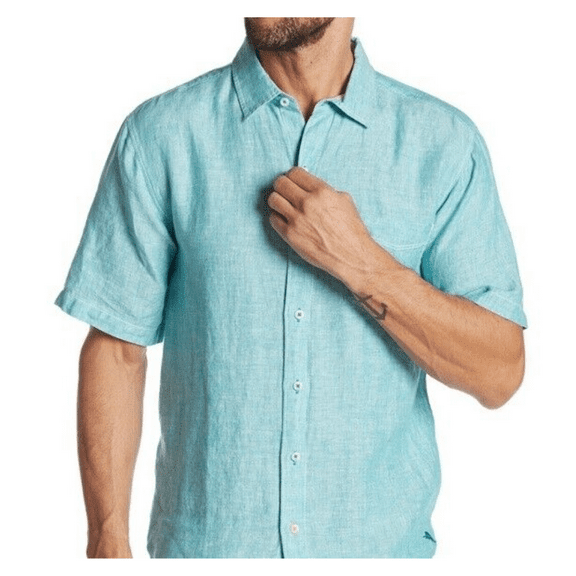Tommy Bahama Men's, Linen Party Breezer Shirt, Clear Lake, L