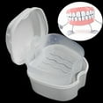 Denture Bath False Teeth Storage with Hanging Bathroom Tile No Scrub