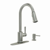 MOEN 87090MSRS Indi Single-Handle Pull-Down Sprayer Kitchen Faucet with Reflex and Power Clean in Spot Resist Stainless