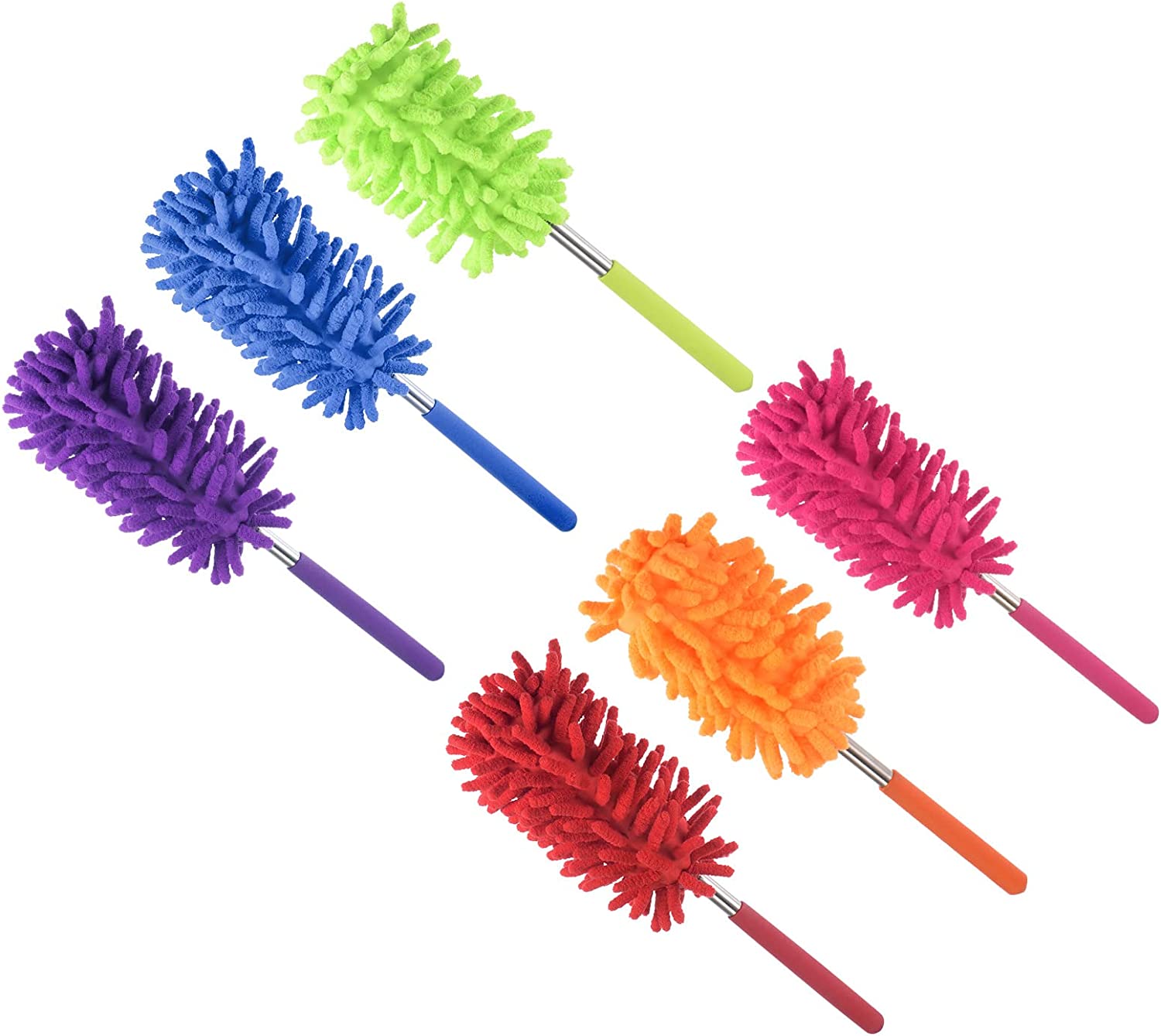 Cleaning Duster, 11 to 31 Inch Washable Extendable Chenille Brush for
