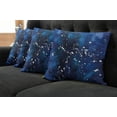 thumbnail image 5 of Ambesonne Blue Throw Pillow Cover 4 Pack, Grunge Space Theme Art, 18", Pale Blue Dark Blue, 5 of 5